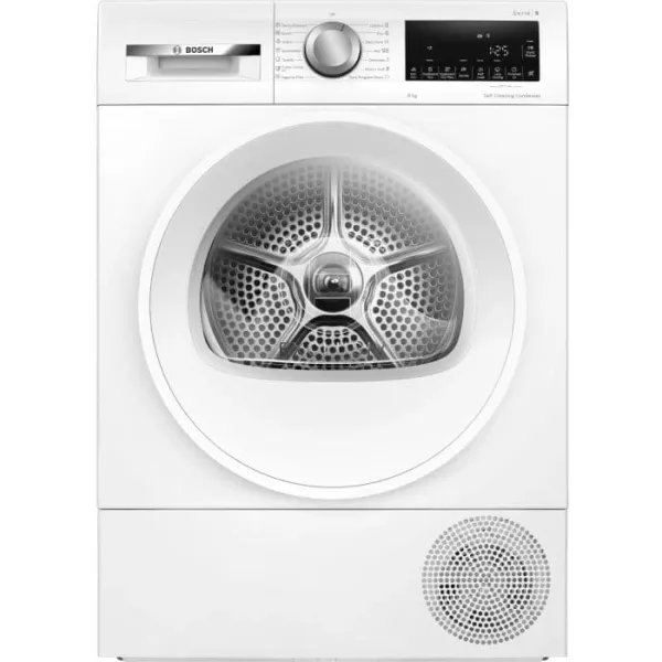 Сушильная машина Bosch WQG14591BY (Heat Pump (тепловой насос), D, макс.загрузка 9 кг, 14 программ, уровень шума 62 дБ)