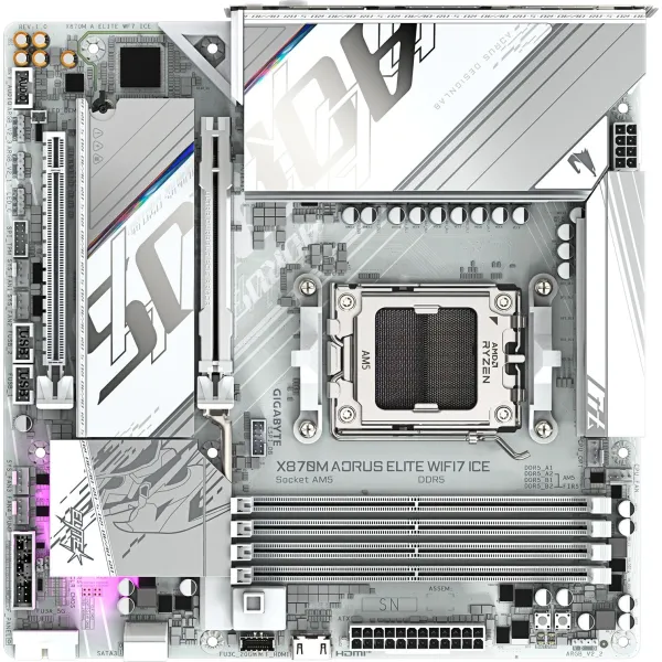 Материнская плата Gigabyte X870M A ELITE WF7 ICE (x)