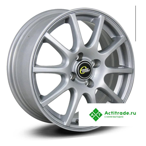Cross Street CR-16 R15/6J PCD 4x100 ET 40 ЦО 60,1 серебристый