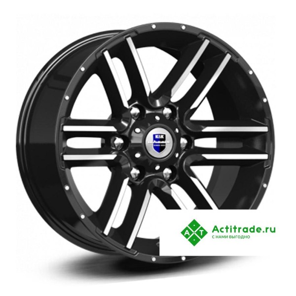 КиК Алгама R17/8J PCD 6x139,7 ЦО 106,1 черный с полированной лицевой поверхностью