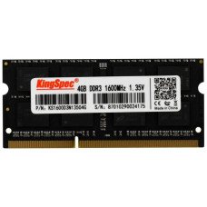 Память SO-DIMM DDR3L 4Гб 1600МГц KingSpec (12800Мб/с, CL11, 204-pin) [KS1600D3N13504G]