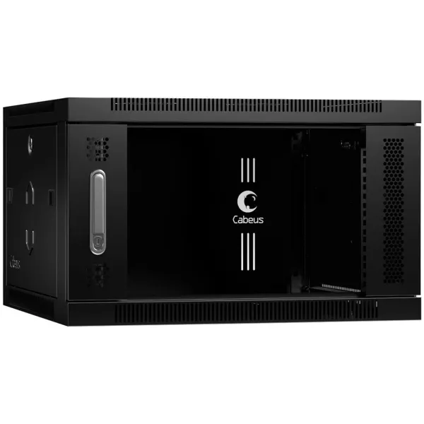 Шкаф коммутационный настенный Cabeus SH-05F-6U60/35-BK (6U, 600x368x350мм, IP20, 30кг)