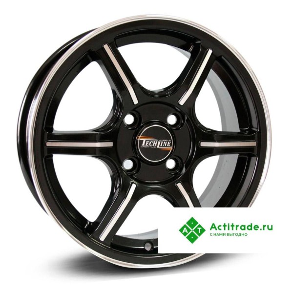 Tech Line 433 R14/5.5J PCD 4x98 ET 38 ЦО 58,6 черный с полированной лицевой поверхностью