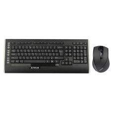 Клавиатура и мышь A4Tech 9300F Black USB (радиоканал, классическая мембранная, 114кл, светодиодная, кнопок 5, 2000dpi) [9300F]