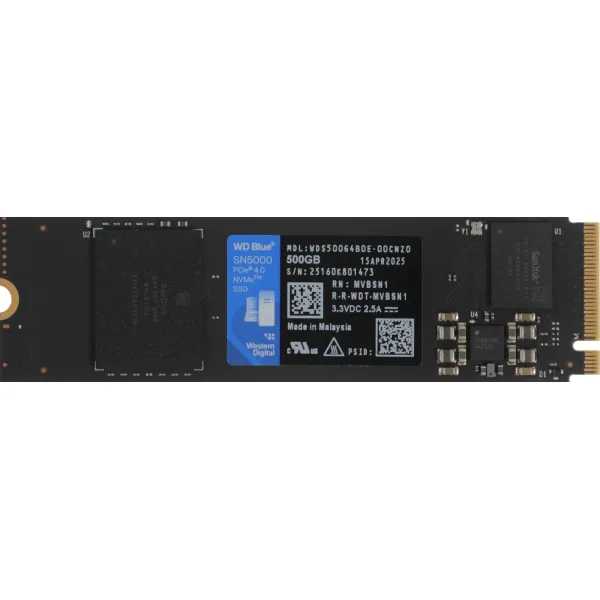 Жесткий диск SSD 500Гб Western Digital (2280, 5000/4000 Мб/с, PCIe 4.0 x4 (NVMe))