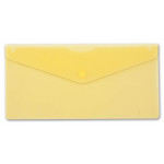 Конверт на кнопке Бюрократ -PK805AYEL (пластик, толщина пластика 0,18мм, желтый)