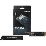 Жесткий диск SSD 500Гб Samsung 980 (M.2, 3100/2600 Мб/с, 470000 IOPS, PCI-E, для ноутбука и настольного компьютера)