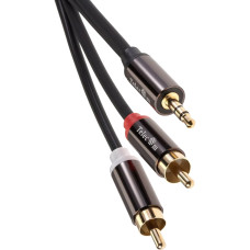 Кабель-переходник VCOM (2 x RCA (m), mini jack 3.5 mm (f)) [TAV7183M-1.5M]