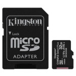 Карта памяти microSDHC 32Гб Kingston (Class 10, 100Мб/с, UHS-I U1, адаптер на SD)