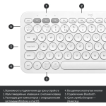 Клавиатура Logitech K380 Dark Offwhite ( мембранные)