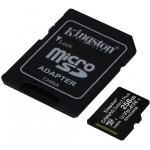 Карта памяти microSDXC 256Гб Kingston (Class 10, 100Мб/с, UHS-I U3, адаптер на SD)