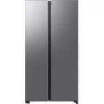 Холодильник Samsung RS70F65QETEO (No Frost, A++, 2-камерный, Side by Side, объем 659:420/239л, инверторный компрессор, серебристый)