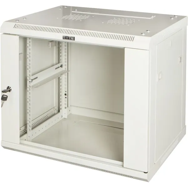 Шкаф коммутационный настенный Lanmaster TWT-CBWPG-12U-6x8-GY (12U, 600x635x800мм, IP20, 60кг)