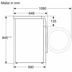 Стиральная машина Bosch WGB256A0ME(класс: A, полноразмерная 59.8x84.5x59см, фронтальная, макс:10кг, 1600об/мин, защита от протечек, белый)