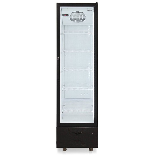 Холодильная витрина Бирюса Б-B390D (1-камерный, объем 385:385л, 50.6x218x66см, черный)