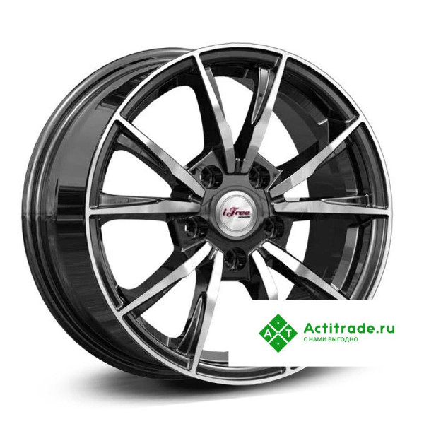 IFree Сион R15/6.5J PCD 5x114,3 ET 39 ЦО 60,1 черный с полированной лицевой поверхностью