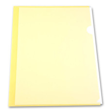 Папка-уголок Бюрократ Economy -E100YEL (A4, пластик, тисненый, толщина пластика 0,1мм, желтый)