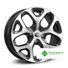 КиК Vesta Cross КС869 R16/6.5J PCD 4x100 ET 43 ЦО 60,1 черный с полированной лицевой поверхностью