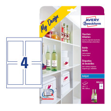 Этикетки Avery Zweckform (A4, односторонняя, 5 листов, белый, накл: 4шт, 120x90мм) [MD4001]