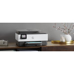 МФУ HP OfficeJet Pro 8023 (струйная, цветная, A4, 256Мб, 20стр/м, 600x600dpi, авт.дуплекс, 800стр в мес, RJ-45, USB, Wi-Fi)