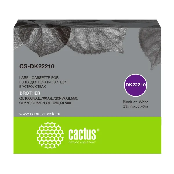 Картридж ленточный Cactus CS-DK22210 Картридж ленточный Cactus CS-DK22210