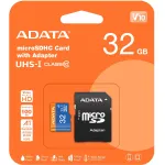 Карта памяти microSDXC 32Гб ADATA (Class 10, 10Мб/с, UHS-I U1, адаптер на SD)