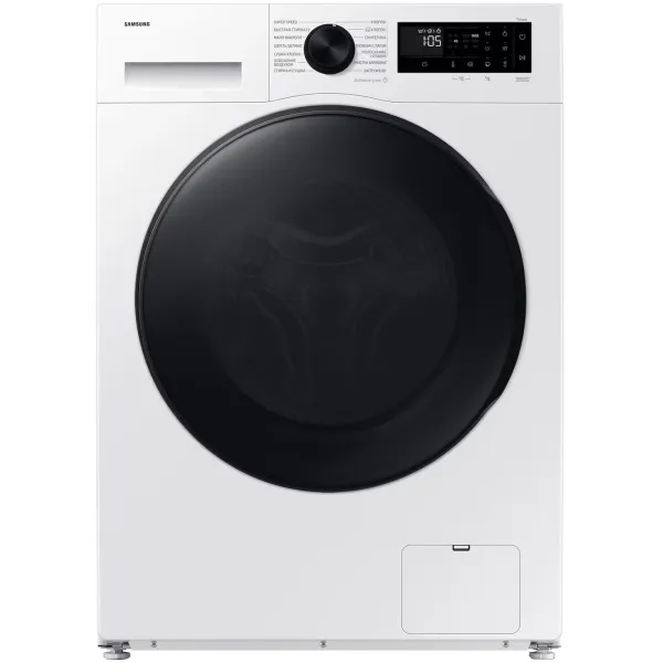 Стиральная машина Samsung WD90DG5G34BELP(фронтальная средняя, класс стирки/отжима/э.потребления: A , макс: 9кг, с сушкой, 1400 об/мин, инвертер, защита: частичная, 60x85x48см, белый)