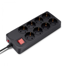 Сетевой фильтр Buro 800SH-1.8-B (1,8м, 8xEURO, 2,2кВт, 10А) [800SH-1.8-B]