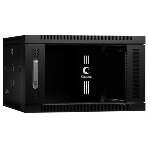 Шкаф коммутационный настенный Cabeus SH-05F-6U60/45-BK (6U, 600x368x450мм, IP20, 60кг)