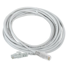 Патч-корд IEK PC01-C5EU-5M-G (RJ45(m), RJ45(m), внутренний, 5м, 5E, 4пары, U/UTP, серый)