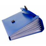 Портфель Бюрократ BPP6BLU (6 отделений, A4, пластик, 0,7мм, синий)