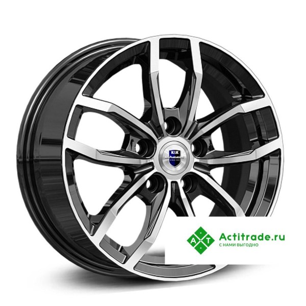 КиК Фрост R15/6.5J PCD 5x108 ET 42 ЦО 67,1 черный с полированной лицевой поверхностью