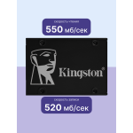 Жесткий диск SSD 1Тб Kingston KC600 (2.5