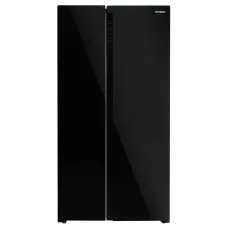 Холодильник Hyundai CS5003F (No Frost, A+, 2-камерный, Side by Side, инверторный компрессор, черное стекло) [CS5003F черное стекло]