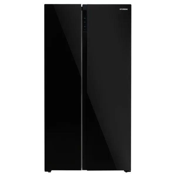 Холодильник Hyundai CS5003F (No Frost, A+, 2-камерный, Side by Side, инверторный компрессор, черное стекло)
