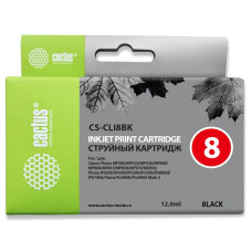 Картридж Cactus CS-CLI8BK (черный; 12стр; MP470, MP500, MP530, MP600, MP800, MP810, MP830, MP970) [CS-CLI8BK]