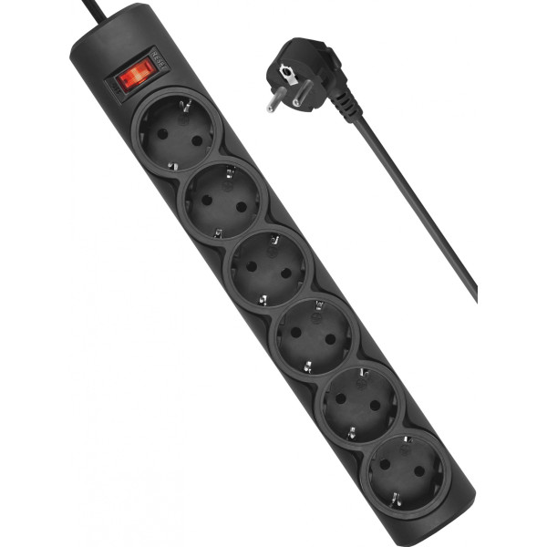 Сетевой фильтр Defender DFS 151 (1,8м, 6xEURO, 2,2кВт)