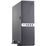 Корпус Foxline FL-203 300W Black (Slim-Desktop, 300Вт, 4xUSB3.0, 1x80мм)