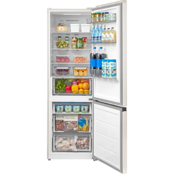 Холодильник Midea MDRB457FGF33ID (No Frost, A+, 2-камерный, объем 344:239/105л, инверторный компрессор, 595x1 860x570см, бежевый)