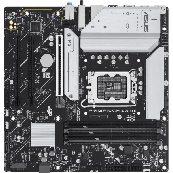 Материнская плата ASUS PRIME B760M-A WIFI II (SocketLGA1700, 4xDDR5, microATX, RAID SATA: 0,1,15,5)