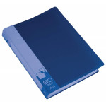 Папка Бюрократ -BPV60BLUE (A4, пластик, толщина пластика 0,7мм, карман торцевой с бумажной вставкой, синий)