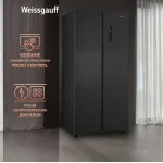 Холодильник Weissgauff WSBS 500 Inverter (No Frost, A+, 2-камерный, Side by Side, инверторный компрессор, серый)