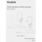 Гарнитура Yealink YHS34 Dual (оголовье, с проводом, 0.9м, накладные, RJ9)