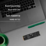 Жесткий диск SSD 256Гб Digma (2280, 3300/1300 Мб/с, 260000 IOPS)