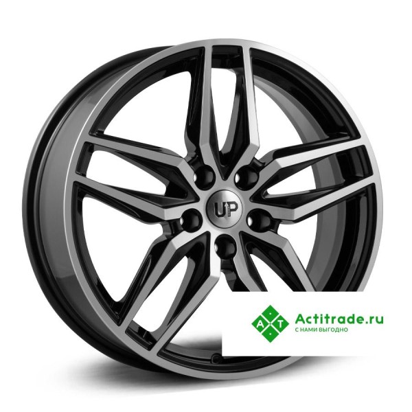 Wheels UP Up112 R18/7J PCD 5x108 ET 50 ЦО 60,1 черный с полированной лицевой поверхностью
