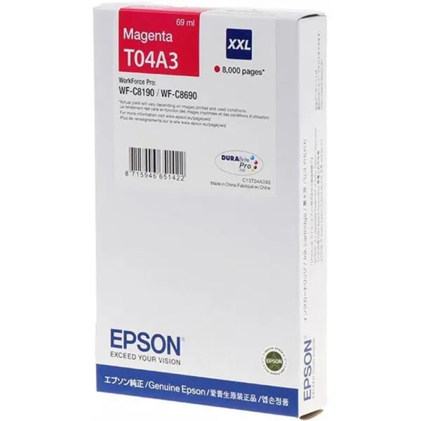 Картридж Epson C13T04A340 (пурпурный; 8000стр)