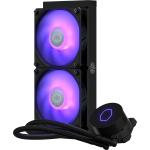 Кулер для процессора Cooler Master MasterLiquid ML240L V2 RGB (Socket: 1150, 1151, 1155, 1156, 1200, 2011, 2011-3, AM3, AM3+, AM4, FM1, FM2, FM2+, алюминий, 27дБ, 120x120x25мм, 4-pin)