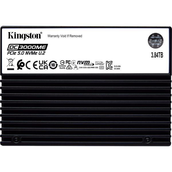 Жесткий диск SSD 3,84Тб Kingston (U.2, 14000/5800 Мб/с, 300000 IOPS, PCIe 5.0 x4, для сервера)