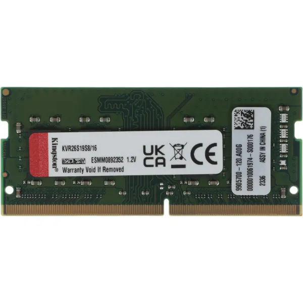 Память SO-DIMM DDR4 16Гб 2666МГц Kingston (21300Мб/с, CL19, 260-pin)
