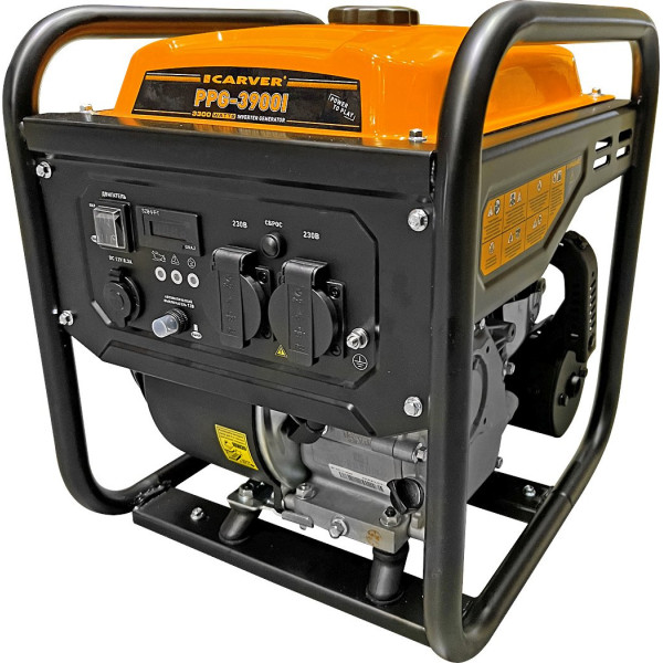 Электрогенератор Carver PPG-3900I (бензиновый, однофазный, пуск ручной, 3,3/3кВт, непр.работа 3,5ч)